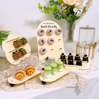 Présentoir de table à desserts style crème de Guangzhou, support à gâteaux d'anniversaire, plateau à pâtisseries en acrylique pour buffet froid de mariage et pause thé