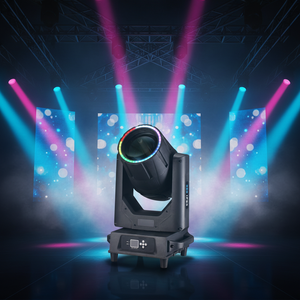 Faro Mobile 3-in-1 da 380W IP65 Impermeabile con Effetto Anello Bianco 20R per Teatri, Discoteche e Spettacoli Notturni DMX 512 LED - Product Image 4