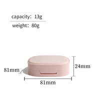 Nouvelle boîte à coussin d'air rose personnalisée de 15 g, boîte vide pour crème BBCC, boîte en plastique pour cosmétiques, emballage avec miroir