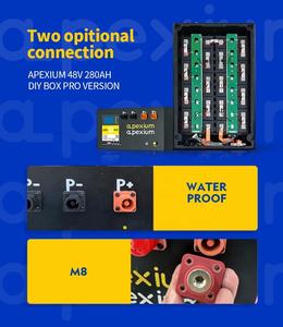 Apexium DIY 280 pil kutusu pro kiti durumda ucuz fiyat yeni stok 48v 280ah lifepo4 hücreleri lityum pil kutusu ile 16s 48v 200a bms - Product Image 4