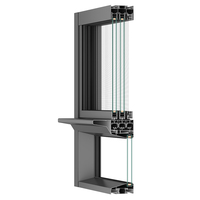 Ventanas Corredizas de Vidrio Doble con Aislamiento Térmico Interior de Aluminio para Cocina Moderna