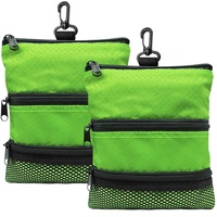Pochette de golf personnalisable OEM durable non étanche, sac à accessoires de golf portable avec clip, sac à balles de golf multi-poches zippé