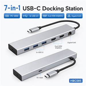 Hub <span class=keywords><strong>USB</strong></span> <span class=keywords><strong>C</strong></span> 7 en 1, 4K 60Hz HDMI DP, Gigabit Ethernet RJ45, 100W PD, Adaptador Multipuerto Tipo <span class=keywords><strong>C</strong></span> para MacBook - Product Image 2