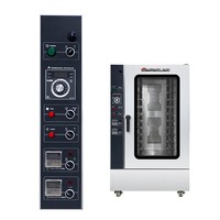 Équipement de boulangerie commerciale 10 plateaux four à gaz four à convection avec vapeur