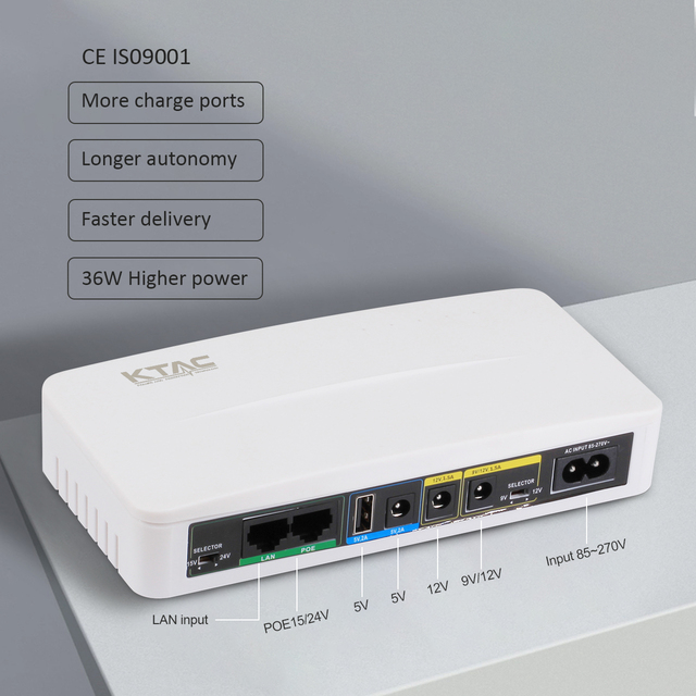 Multi-functional 10000 Mah Backup Power Supply 26650 Lithium Battery Dc Mini Ups for Wifi Router Camera