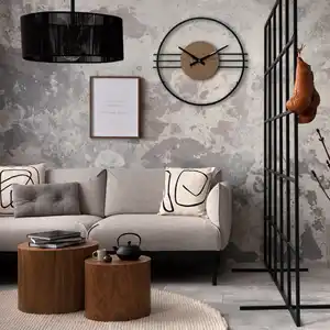 Metal Wall Clock 2023 Nordic Style Customized Simple MDF Clock Wall For Home Decor