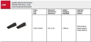 Accessoires professionnels de carrelage italien de bonne qualité Entretoise Crp de style design industriel pour carreaux muraux - Product Image 2