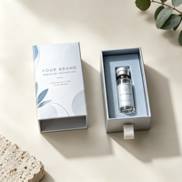 Emballage en papier écologique personnalisé avec logo pour boîte rigide de peptides, pour flacons de 3 ml, produits de beauté UE et États-Unis