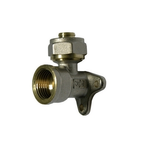 Raccordo a Gomito a Forma di F con Flangia a 3 Fori per Tubi Multistrato da 1/2 X 16mm per Mobili e Decorazioni - Product Image 1