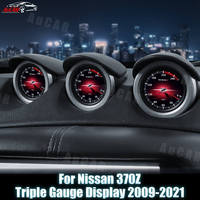 AUCAR LINUX Layar Tiga Indikator untuk Nissan 370Z 2009-2021 LCD Digital Cluster Virtual Cockpit Instrument Meter Screen