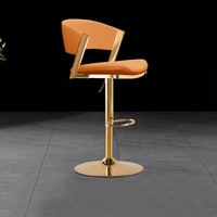 Tabouret de bar Donna réglable avec pédale, moderne, minimaliste, en métal, pivotant, capacité de charge de 300 kg, pour usage domestique, caisse, réception, hôtel, bar