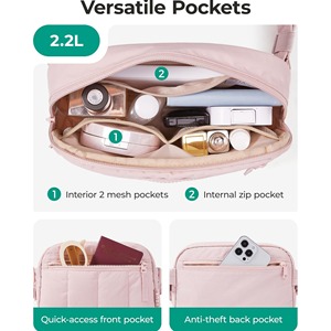 Marsupio Leggero in Poliestere Personalizzabile con Tasche Multiple per Viaggi, Shopping e Attività all'Aperto - Product Image 4