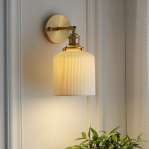 Lampe suspendue plissée en céramique rétro japonaise pour salle à manger, chambre à coucher, chevet, style nordique minimaliste, dropshipping Shopify - Product Image 4