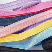 En stock – Bande élastique brillante unie de 10 mm x 15 cm, ruban de satin en nylon extensible et brillant, fabriqué en Chine pour l'habillement