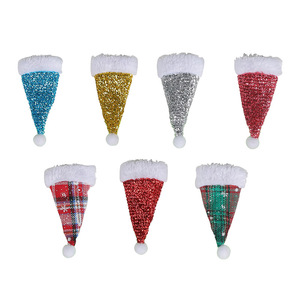 Mini Sequined Christmas Hat Cutlery Covers Xmas <b>Table</b> Decor Ornaments <b>Party</b> Tableware Decorations - Product Image 4