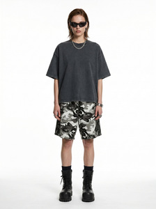 Camiseta de Manga Corta para Hombre, Corte Holgado, Algodón Lavado, Estilo Urbano, Transpirable, Nueva Colección Verano 2026 - Product Image 6