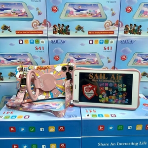 2025 buồm không khí ai trẻ em Máy tính bảng 7 inch Android 10 2GB 16 GB Wifi BT kép máy ảnh giáo dục phần mềm trường hợp bằng chứng MTK Bộ vi xử lý mới - Product Image 2