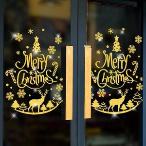 <span class=keywords><strong>Adesivi</strong></span> statici rimovibili <span class=keywords><strong>per</strong></span> vetrina porta in vetro decorazione vetrina Merry natalizia personalizzata - Product Image 2