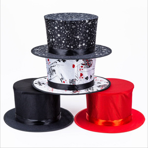 Cappello a cilindro pieghevole trucchi magici stella cappello a cilindro pieghevole con espediente trucco magico Costume accessorio scena scena mago - Product Image 1