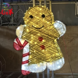 Ensemble de lampes LED en forme de pain d'épices pour l'extérieur/l'intérieur, idéal pour la décoration de Noël suspendue ou pour les centres commerciaux, les magasins, les fêtes - Product Image 3