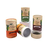 Empty Custom Color Biodegradable Cardboard Food Grade Kraft Paper Tubes for Tea Packaging