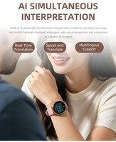 Montre connectée HW L1 Mini avec 2 bracelets, écran tactile rond de 1,26 pouces, étanche IP67, réponse aux messages vocaux, télécommande avec Chat GPT