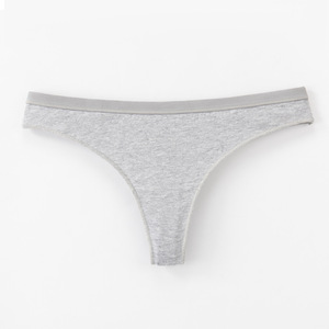 Personalizzato puro <span class=keywords><strong>cotone</strong></span> <span class=keywords><strong>nero</strong></span> a forma di T donne Tangas femmine Fitness Sport mutandine infradito alla rinfusa - Product Image 5