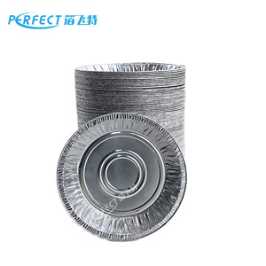 सस्ता 251*39 मिमी एल्यूमीनियम डिस्पोजेबल फूड ग्रेड 1200 मिली क्षमता प्लास्टिक ढक्कन खाना पकाने ट्रे 10 इंच एयर फ्रायर फॉइल पैन कंटेनर - Product Image 1