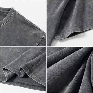 Camisetas de Algodón 100% Personalizadas, Lavadas con Ácido, Estilo Vintage, Corte Holgado, para Hombre, Camisetas de Lujo - Product Image 3