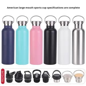 Botella Deportiva de Acero Inoxidable Aislada al Vacío, de Boca Ancha, Estilo Americano, Gran Capacidad, Portátil, para Viajes, Negocios y Actividades al Aire Libre - Product Image 4