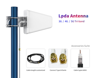Antena Direccional LPDA de Instalación Fija para Exteriores, 12dBi, 50 Ohm, Polarización Vertical, Clasificación IP67, 5G, 4G, LTE, WiFi, IoT, Pública - Product Image 2