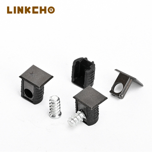 Linkcho 12mm ba-trong-một hình chữ nhật hình chữ T/bán tròn Bảng điều khiển Tủ nối Fastener Kệ hỗ trợ màu đen mạnh mẽ - Product Image 5