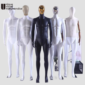Maniquí Masculino de Alta Calidad, Lujoso, Brillante, Dorado y Plateado, Maniquí de Cuerpo Completo para Exhibición - Product Image 1