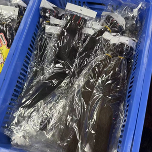 Promotion 9,5$ Letsfly 12A Cheveux humains vierges bruts vietnamiens SDD en lots 8-14 pouces Noir, Extensions de cheveux lisses couleur marron mélangé - Product Image 6