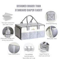 Design moderne personnalisable feutre Rectangle couches stockage multifonction bébé couches Caddy organisateur 3-6L capacité Carton emballage
