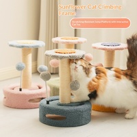 Arbre à chat, petit jouet pour chat, griffoir, plateforme de saut pour chat, griffoir créatif en sisal en forme de tournesol, fournitures en gros