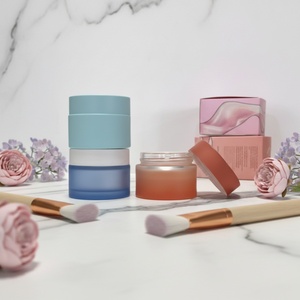 15g 20g 30g 50g Glass Cosmetic Jars Empty Cream Jar Frosted <b>Container</b> Gold Lids Custom Eye Face Skincare Packaging - Product Image 2