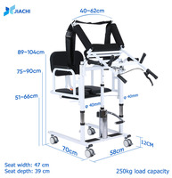 Chaise de transfert hydraulique pour personnes handicapées, fauteuil roulant de toilette, pour personnes âgées et patients alités, en acier carbone durable