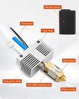 Kit Hotend Cocok untuk Printer 3D Neptune 4 Plus/4 Max, Blok Pemanas Ekstruder Kepala Cetak Hot End dengan Nozzle 0.4mm