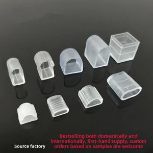ปลอกปิดปลายกันน้ำแบบกลม PVC สำหรับไฟนีออน COB แบบสองด้าน 2 สาย 3 สาย ขนาด 8*16 มม. ปลั๊กท้ายไฟนีออนแบบเส้น - Product Image 1