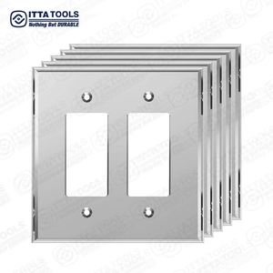 Hot Selling Custom GFI Clear Toggle Plain <strong>Switch</strong> Acrylic Mirror <strong>Light</strong> <strong>Switch</strong> Glass Double Hole Outlet Cover Plates - Product Image 1