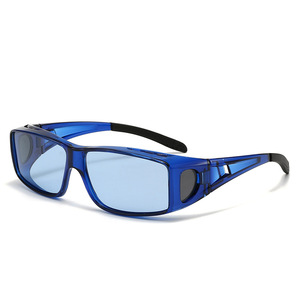 Lunettes de soleil de sport à vision nocturne, verres miroir jaunes, monture rectangulaire à bord complet, pour la conduite, unisexe, adulte - Product Image 3