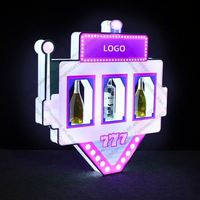 Présentoir de bouteilles de champagne éclairé avec logo personnalisé LED Glorifier pour boîte de nuit