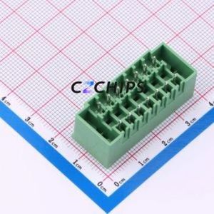 DB2EVHBM-3.81-2*7P-GN Plug-in Terminal Block Through hole,P=3.81mm Board-to-Board / Socket - Closed Screw Fixing 2x7P 3.81mm - Product Image 2