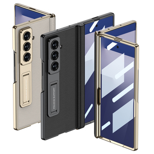 เคสโทรศัพท์แบบพับได้สำหรับ ZFold7/8 Ultra ป้องกันหน้าจอ ฝาปิดแม่เหล็ก หนังเรียบ ป้องกันการตกกระแทกได้อย่างเต็มที่ - Product Image 1