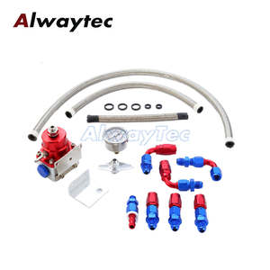 Universeel Een 6-fitting Aan Het Uiteinde Verstelbare Brandstofdrukregelaarset Met 0-160psi Meter - Product Image 6