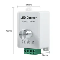 Gradateur LED à bouton rotatif DC12V-24V 10A DIM-K2, Gradateur PWM pour bandes LED, gradation en douceur de 0 à 100%, certifié CE/FCC