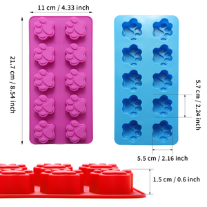 <span class=keywords><strong>Spot</strong></span> 2 pièces ensemble 10 griffes de chat 18 os moule en Silicone moule à gâteau au chocolat savon fait à la main colle pincement musique moule - Product Image 2