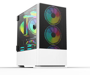 Micro ATX-<span class=keywords><strong>Torre</strong></span> Central de Escritorio de cristal templado, caja de gabinete de acrílico, ARGB, para Gaming, Pc, color blanco y <span class=keywords><strong>rosa</strong></span>, gran oferta, 2021 - Product Image 3