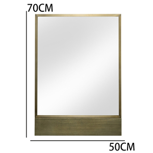Brushed Bronze Bathroom Vanity <strong>Mirror</strong> Glass Panel Metal Deep Set Design <strong>Rectangular</strong> <strong>Wall</strong> <strong>Mirror</strong> - Product Image 4